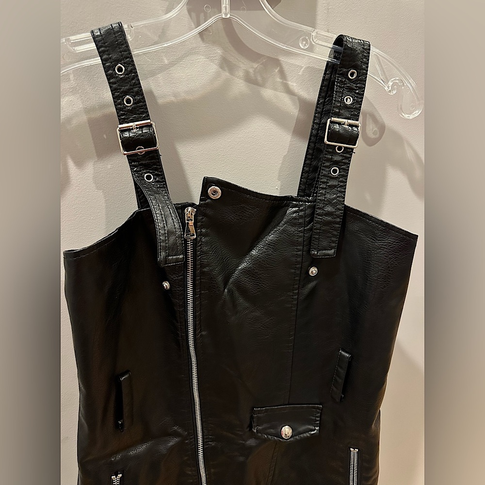 Faux Leather Dress L